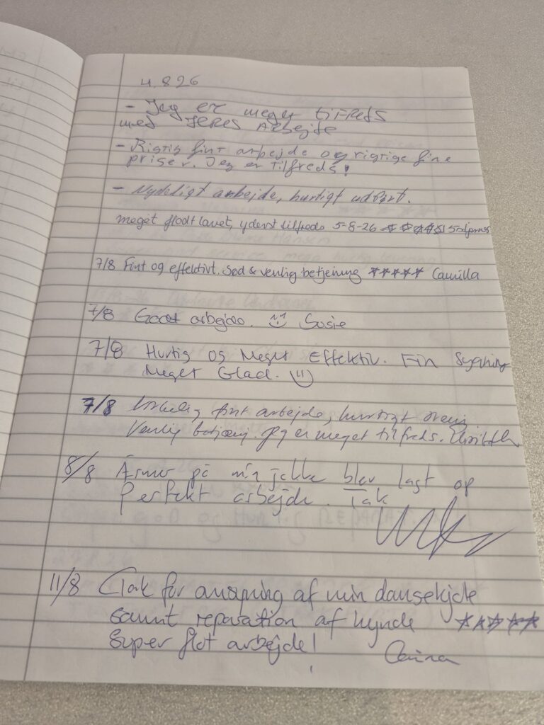 Billede fra kundeanmeldelse